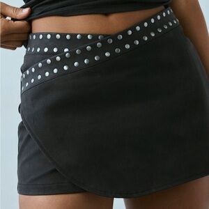 NWT Urban Outfitters Black Studded Mini Skirt